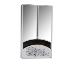 Зеркало-шкаф навесной без подсветки MIXLINE Радуга-46 Цветы белый (528042)