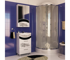 Зеркало-шкаф навесной без подсветки MIXLINE Радуга-46 Цветы белый (528042)