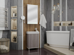 Тумба под раковину AQUATON Эмма напольный, Дуб Навара (1A221601EAD80)