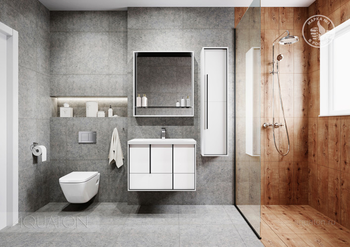 Пенал подвесной AQUATON Ривьера белый (1A239203RVX20)