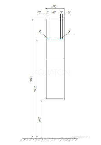 Пенал подвесной AQUATON Ривьера белый (1A239203RVX20)