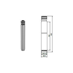 Удлинитель трубы D25X150 для душевых систем VIDIMA BALANCE B961275AA