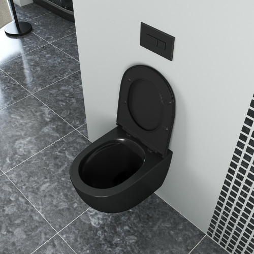 Унитаз подвесной безободковый D&K Quadro DT1516016, белый