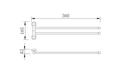 Полотенцедержатель рога 2-ые RUSH Bianki (BI76522)