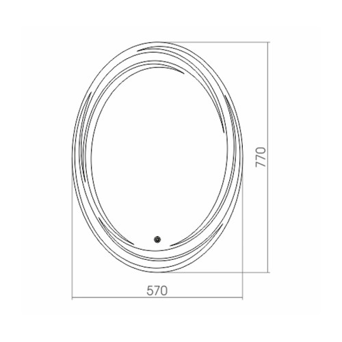 Зеркало AZARIO Нормандия-2 570х770 круглое, c подсветкой и диммером, сенсорный выключатель, подогрев (ФР-00001022)