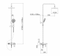 Душевая система FASHUN A2451-8, хром/белый