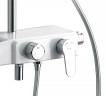 Душевая система AZARIO с поворотным изливом, керамический картридж, хром/белый (AZ-801)