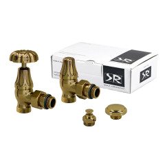 Угловой комплект вентилей SR Rubinetterie Floral Old Style 1/2&quot;х24/19 ручная регулировка, бронза