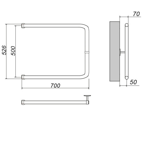 Полотенцесушитель ГРОТА MODESTO 50/70