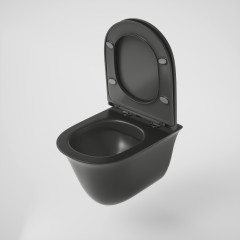 Унитаз Grossman GR-4412MS (485*360*360) ЧЕРНЫЙ МАТОВЫЙ подвесной БЕЗОБОДКОВЫЙ с тонкой крышкой