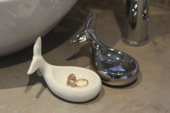 Casablanca, керамический держатель для украшений &quot;Кит&quot;, цвет серебристый