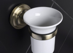 Подстаканник одинарный Fixsen Retro, керамика, бронза (FX-83806)