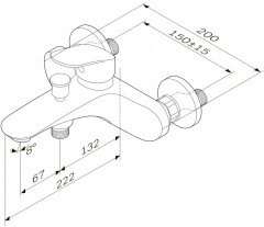 Смеситель для ванны AM PM Like F8010016