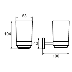 Стакан для зубных щеток Milardo Labrador LABSMG0M45