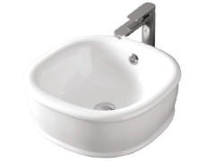 Раковина Artceram Azuley 450*450*160 отверстия для смесителя-отсутствуют Glossy White