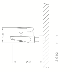 Смеситель для ванны Schein Leaf 48205/8032020