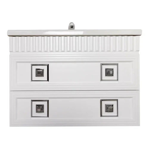 Комплект для ванной Atoll Парадис 80 с Пенал Atollом белый матовый