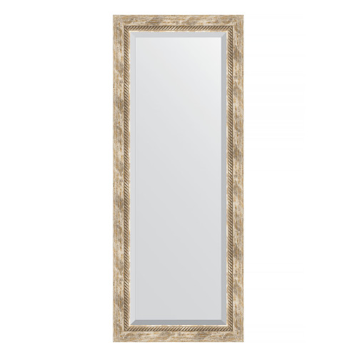 Зеркало настенное с фацетом EVOFORM в багетной раме прованс с плетением, 53х133 см, BY 3511