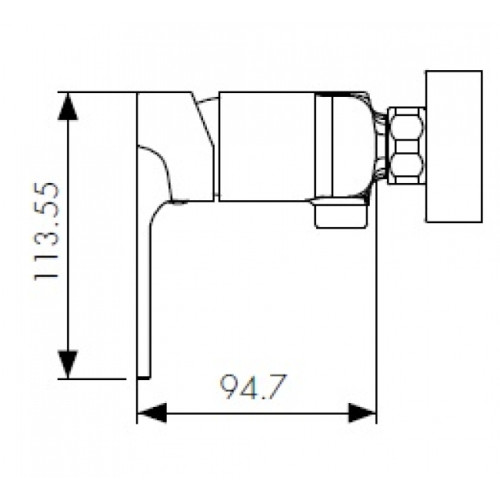 Смеситель для ванны KAISER Linear (59177)