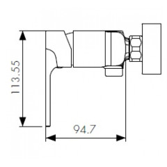Смеситель для ванны KAISER Linear (59177)