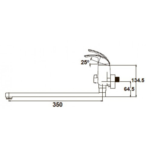 Смеситель для ванны с душем KAISER Nova (23055В)