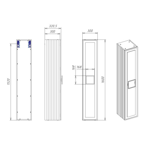 Пенал подвесной La Fenice Cubo FNC-05-CUB-B-30, белый