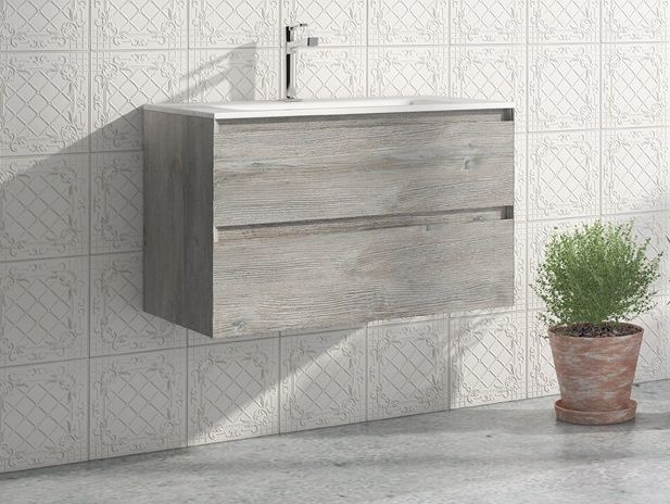 IBX MARINA, тумба под раковину 100 см, 2 ящика наружных, цвет отелло