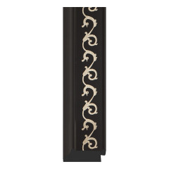 Зеркало напольное с фацетом EVOFORM в багетной раме чёрный ардеко, 80х199 см, BY 6108