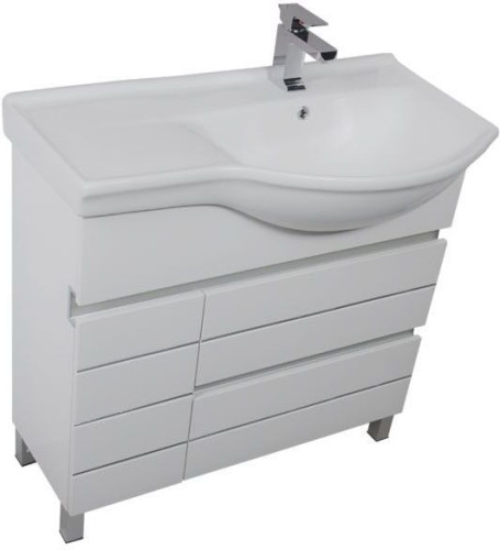Тумба с раковиной Aquanet Доминика 90 R белый