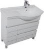 Тумба с раковиной Aquanet Доминика 90 R белый
