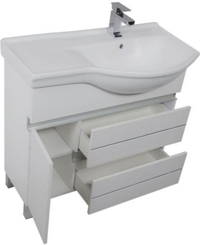 Тумба с раковиной Aquanet Доминика 90 R белый