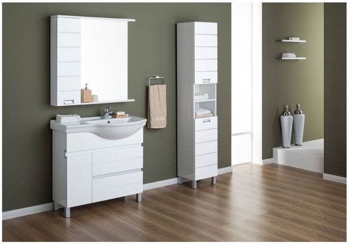 Тумба с раковиной Aquanet Доминика 90 R белый