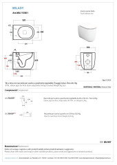 Olympia Milady, напольный безободковый унитаз 52x37xh42 см, цвет белый матовый