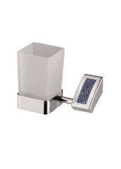 Sanibano Estrella, настенный стеклянный стакан, цвет хром-кристаллы Swarovski bermudа blue