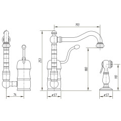 Смеситель для кухни Migliore Queen Nostalgia ML.CUC-468