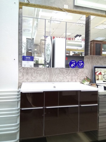 Зеркальный шкаф Smile Кристалл 90 с подсветкой