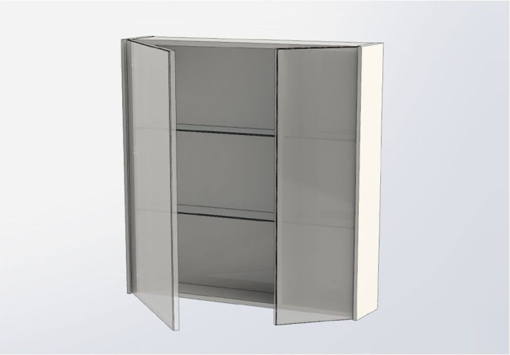 Зеркало-шкаф Aquanet Тулон 85 белый