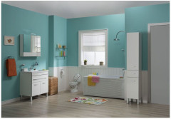 Шкаф-пенал для ванной Aquanet Верона 35 б/к белый (напольный)