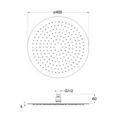 Верхний душ Cristina Sandwich  PD 002