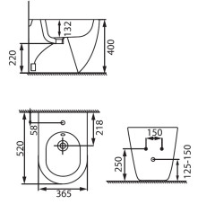 Чаша приставного унитаза Allen Brau Reality 4.32004.AN антрацит