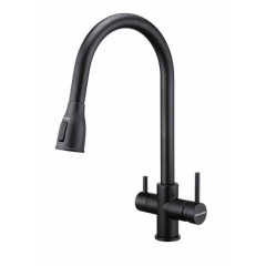 Смеситель для кухни Paulmark Lange, черный металлик, La214212-418, Paulmark