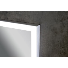 Xpertials ETNA, прямоугольное зеркало 120х80 см c LED подсветкой: датчик вкл/выкл подсветки с диммером и датчик антизапотевания, профиль матовый хром