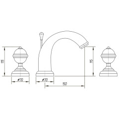 Смеситель для раковины Migliore Cristalia ML.CRS-3712