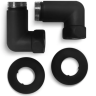 Полотенцесушитель Ariano Версаль 100/50 Black (американки 1"/1" г/ш)