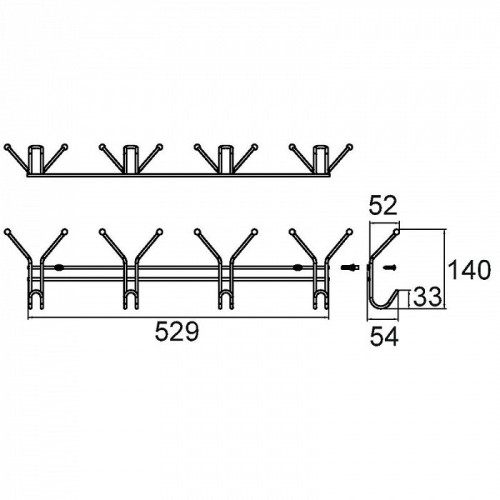 Настенные крючки Milardo , проволока стальная (003W000M41)