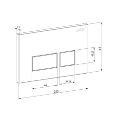 Комплект унитаза с инсталяцией и клавишей смыва D&amp;K Venice DS1021601, белый