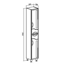 Шкаф пенал Runo Толедо 30