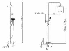 Душевая система с гигиеническим душем FASHUN A2452, хром