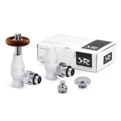 Комплект термостатический SR Rubinetterie серия Old Style 1/2&quot; угловой цвет белый