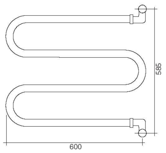 Полотенцесушитель Margaroli Vento 400